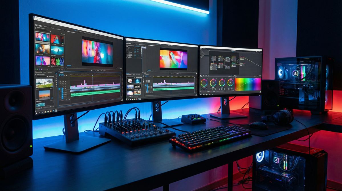 午夜大片-专业视频剪辑工作台展示